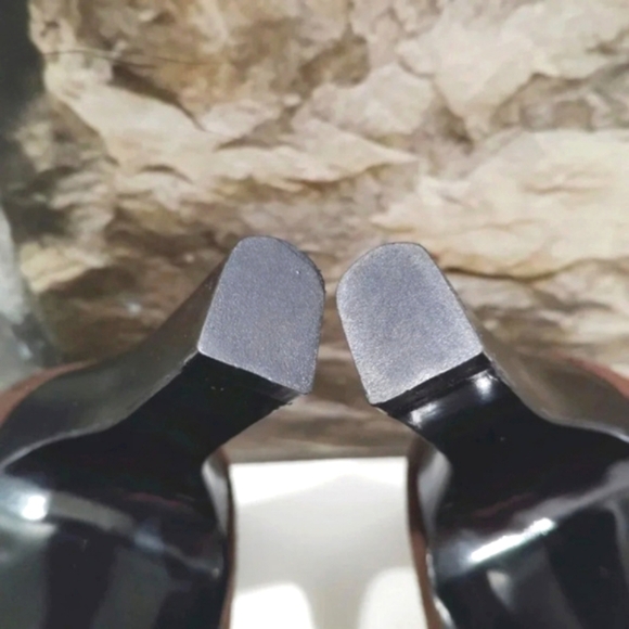 Pancaldi Italian Leather Heels Suede Chocolate Brown Pumps 3" Heel US 8 B - Picture 12 of 14